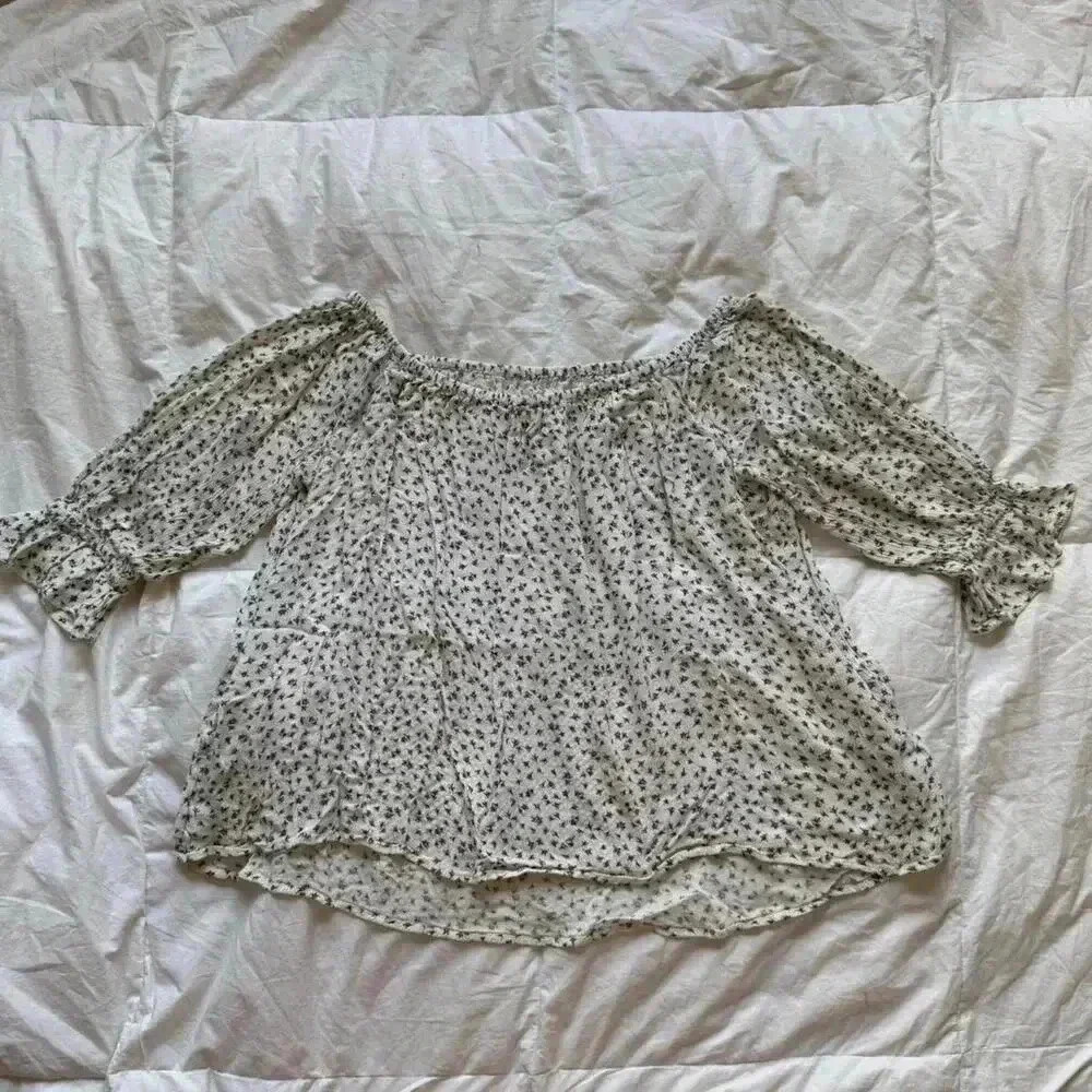 Denim & supply womens large Off the shoulder milkmaid floral top cottagecore